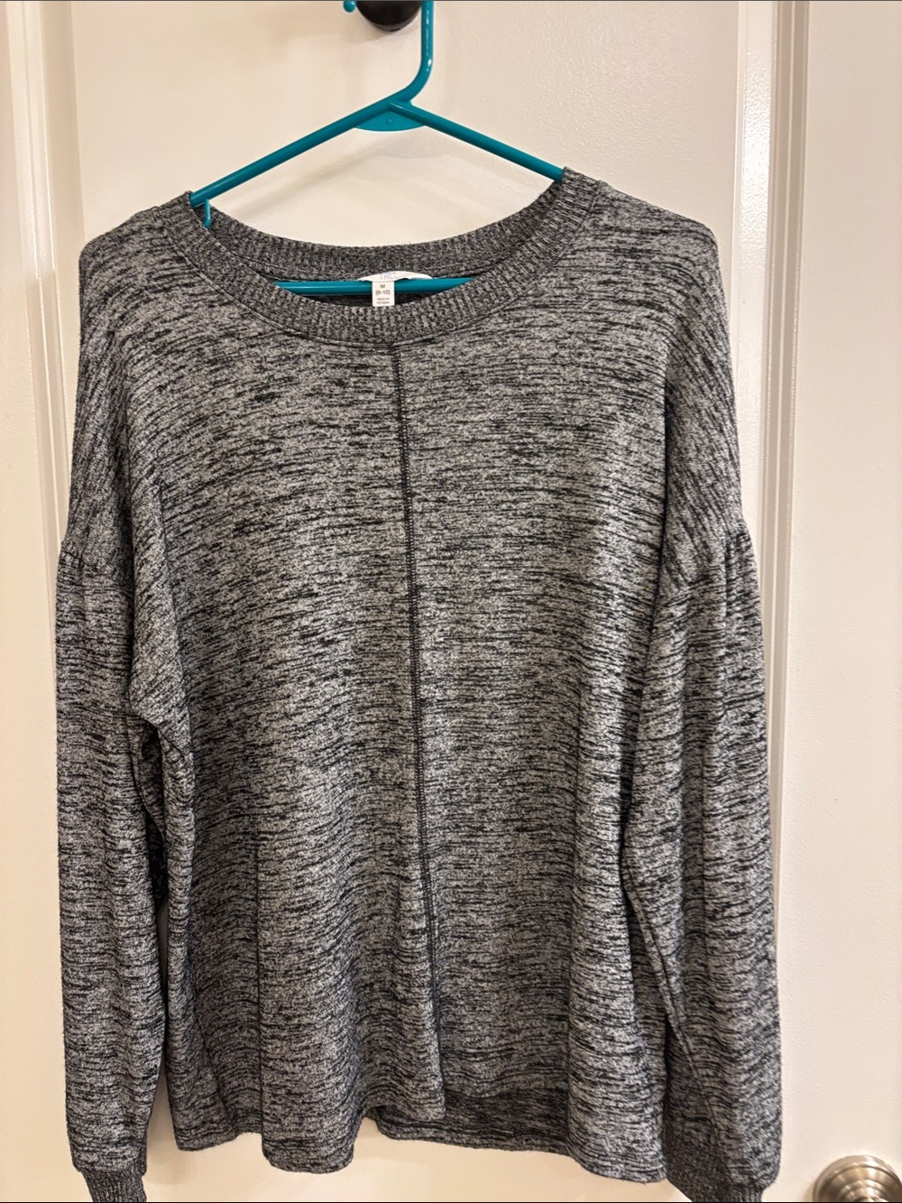 Time and Tru Gray Marled Crewneck Sweater